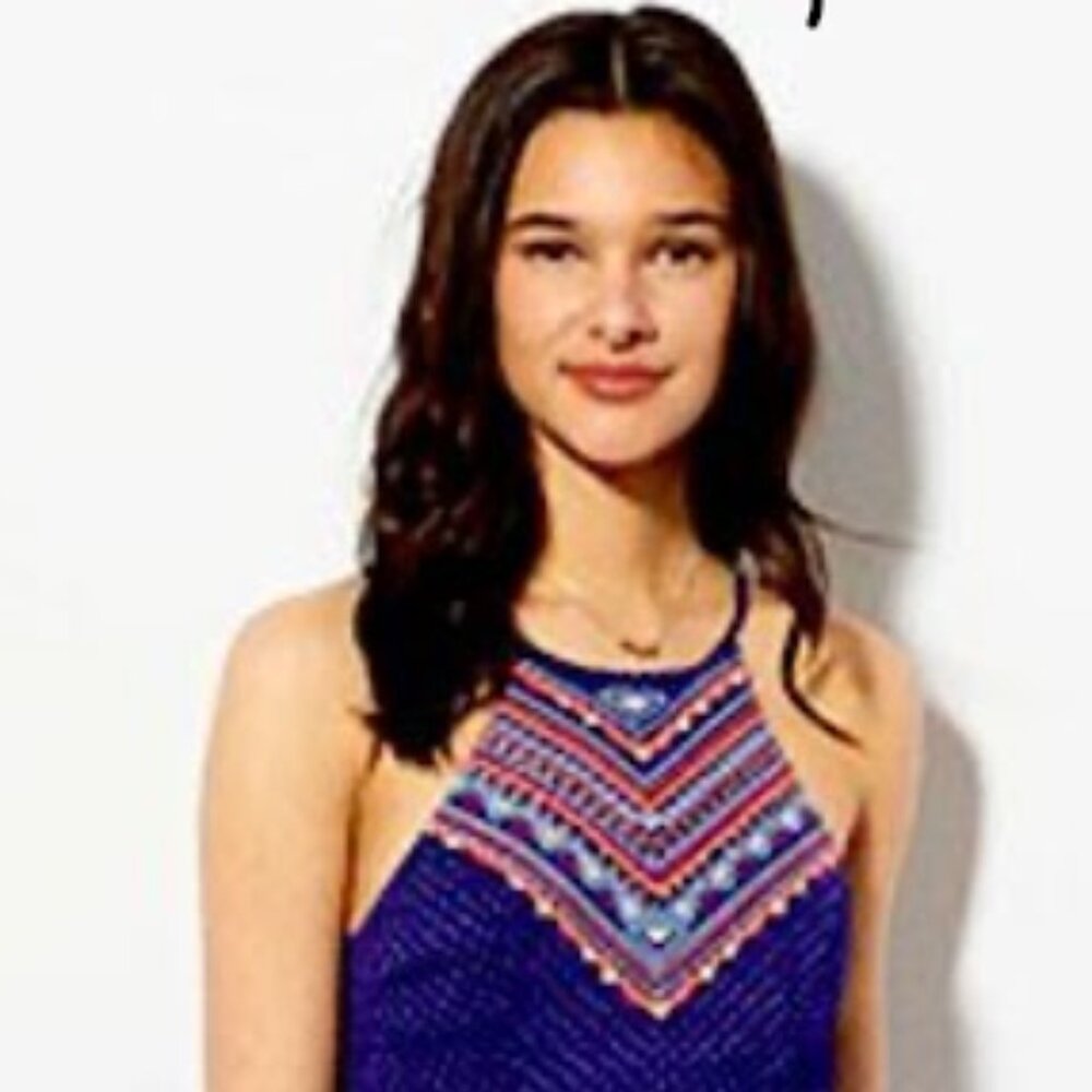 American Eagle Outfitters Maxi Dress Blue Size 8 - Picture 1 of 7